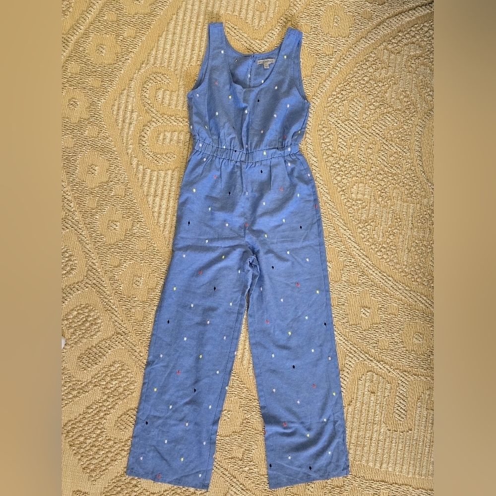Thompson Light Blue Jumpsuit with Dots - Picture 10 of 11